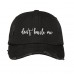 DON'T HASSLE ME Distressed Dad Hat Embroidered Cursive Baseball Cap Hats  eb-22798284